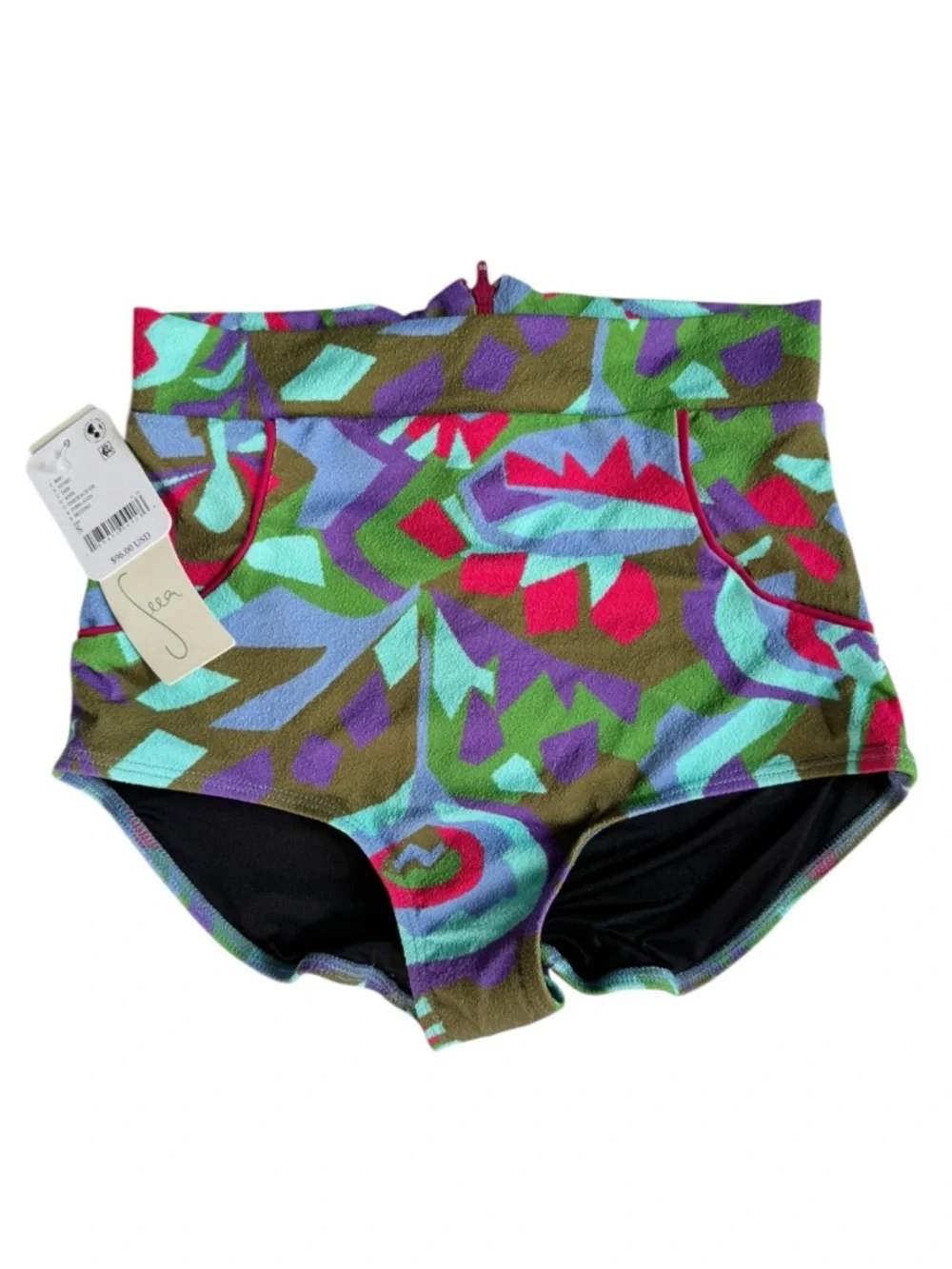 Free People x Seea Georgia High-Waisted Surf Bottoms in Anis |  NWT - Picture 2 of 7